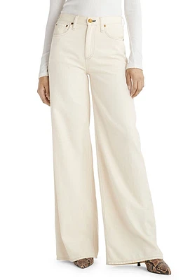 rag & bone Sofie Featherweight Wide Leg Jeans Ecru at Nordstrom,