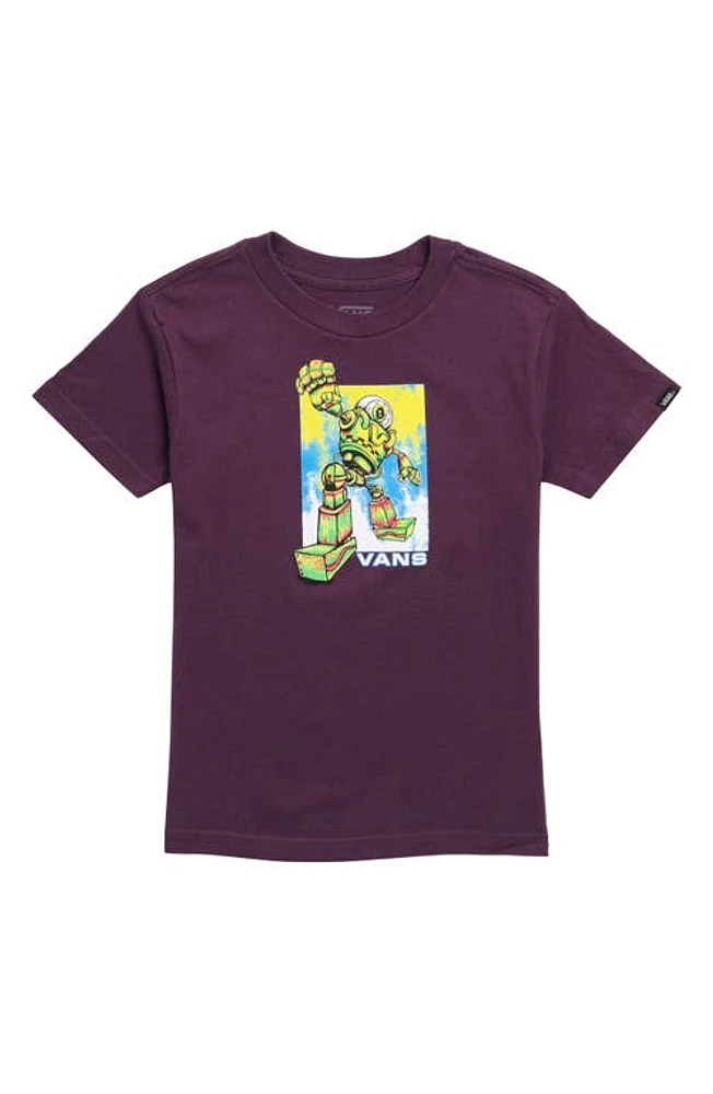 Vans Kids' Robot Cotton Graphic T-Shirt in Blackberry Wine at Nordstrom, Size 2T