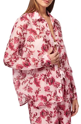 CAMI NYC Rafella Cotton & Silk Button-Up Shirt Tudor Floral at Nordstrom,