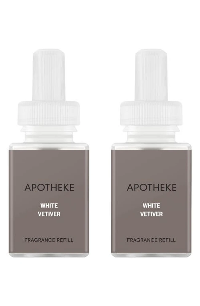 PURA x APOTHEKE 2-Pack Diffuser Fragrance Refills in White Vetiver at Nordstrom