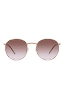 Velvet Eyewear Yokko 50mm Round Sunglasses in Rose Gold at Nordstrom