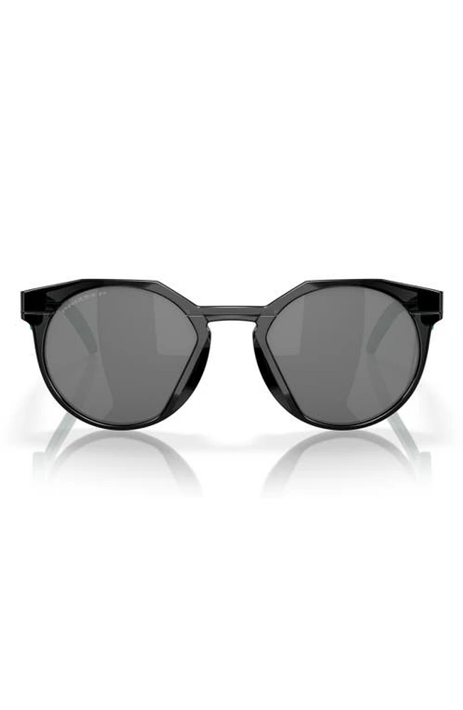 Oakley HSTN Cycle the Galaxy Collection 52mm Prizm Polarized Round Sunglasses in Shiny Black at Nordstrom