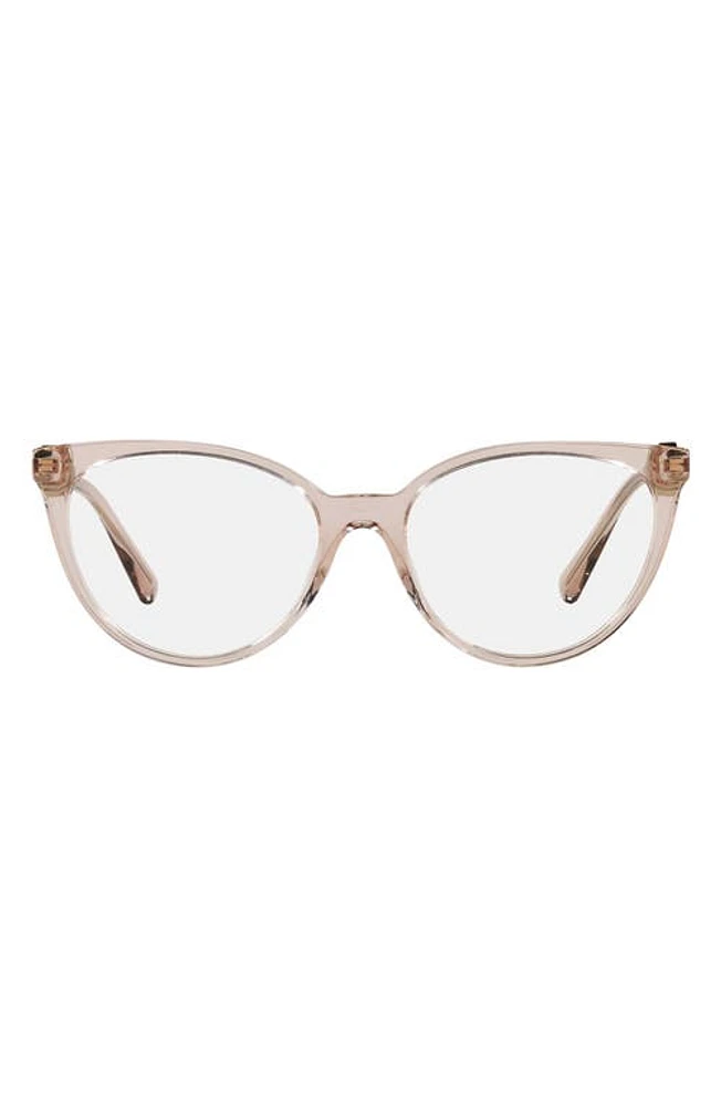 Versace 55mm Phantos Optical Frames in Transparent Pink/Demo Lens at Nordstrom