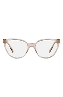 Versace 55mm Phantos Optical Frames in Transparent Pink/Demo Lens at Nordstrom