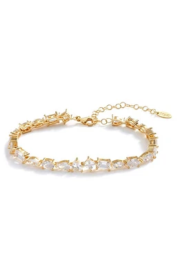 SHYMI Multi Shape Cubic Zirconia Tennis Bracelet in Gold at Nordstrom