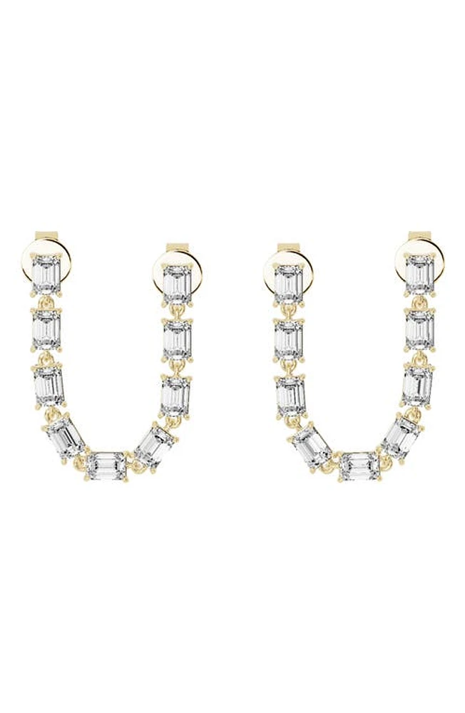 Jennifer Fisher 18K Gold Lab Created Diamond Double Post Dangler Drop Earrings - 4.32 ctw in 18K Yellow Gold at Nordstrom