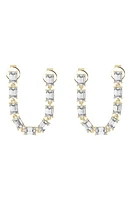 Jennifer Fisher 18K Gold Lab Created Diamond Double Post Dangler Drop Earrings - 4.32 ctw in 18K Yellow Gold at Nordstrom