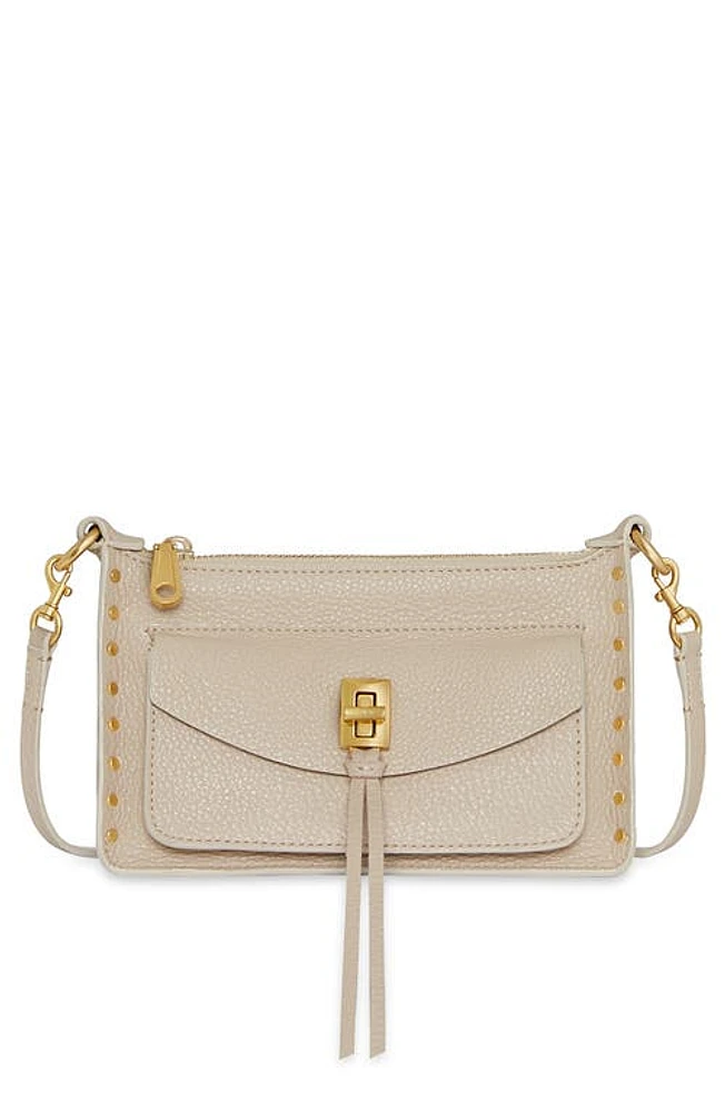 Rebecca Minkoff Mini Darren Leather Crossbody Bag in Stone at Nordstrom