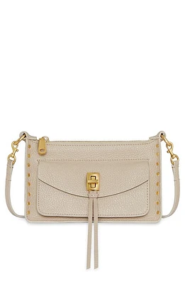 Rebecca Minkoff Mini Darren Leather Crossbody Bag in Stone at Nordstrom