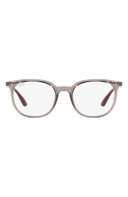 Ray-Ban 53mm Square Optical Glasses in Transparent Grey at Nordstrom