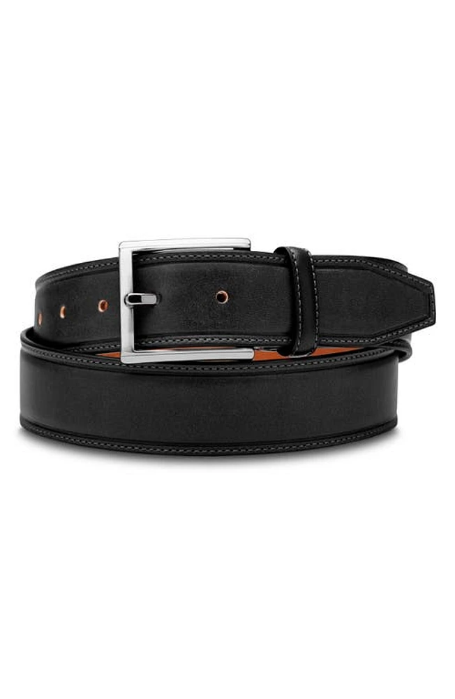 Bosca Salerno Leather Belt Black at Nordstrom,