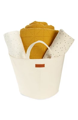 Babette Crib Blanket Gift Set in Marigold-Blue Stripe at Nordstrom