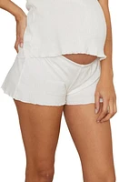 Cache Coeur Organic Cotton Maternity Shorts Naturel at Nordstrom,