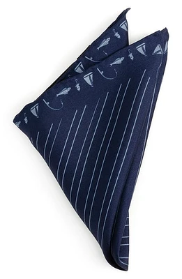 Cufflinks, Inc. Nautical Silk Pocket Square in Blue at Nordstrom