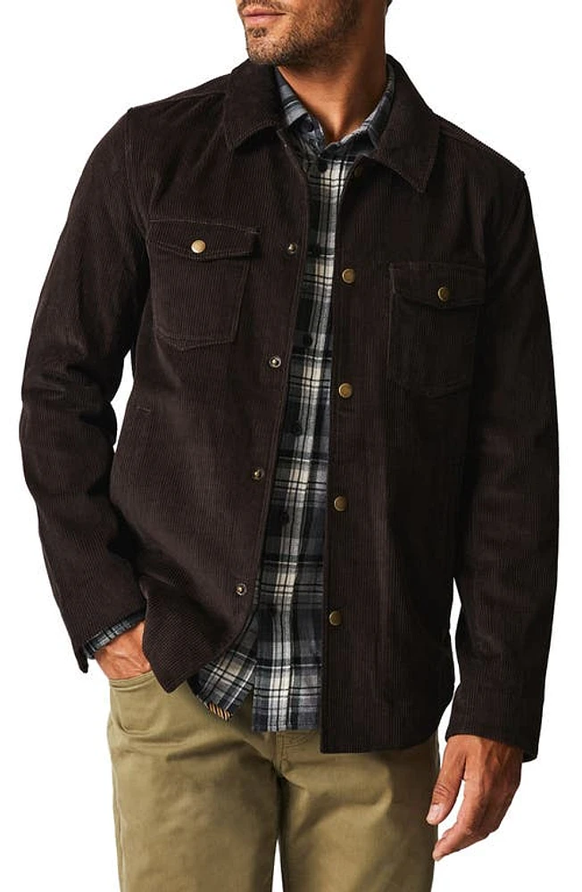 Billy Reid Corduroy Shirt Jacket Chocolate at Nordstrom,