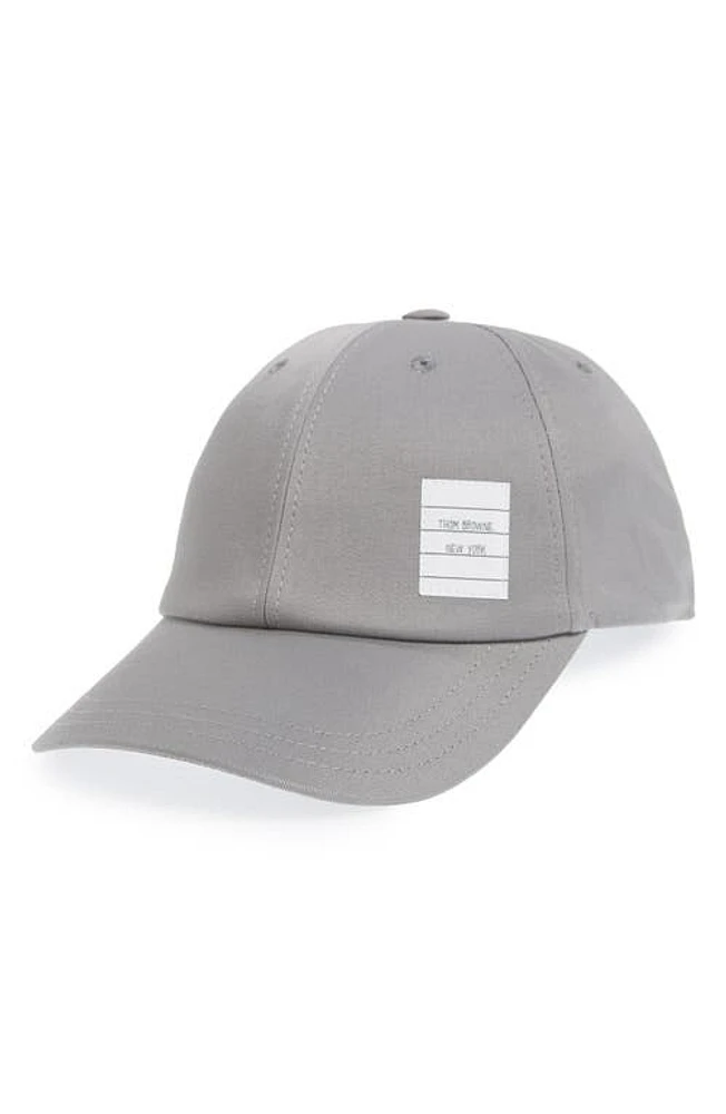 Thom Browne Twill Baseball Cap in Med Grey at Nordstrom, Size Medium