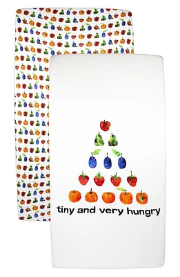 L'Ovedbaby x 'The Very Hungry Caterpillar' Assorted 2-Pack Fitted Organic Cotton Crib Sheets at Nordstrom