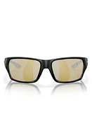 Costa Del Mar Tailfin 57mm Polarized Rectangular Sunglasses in Black Silver at Nordstrom