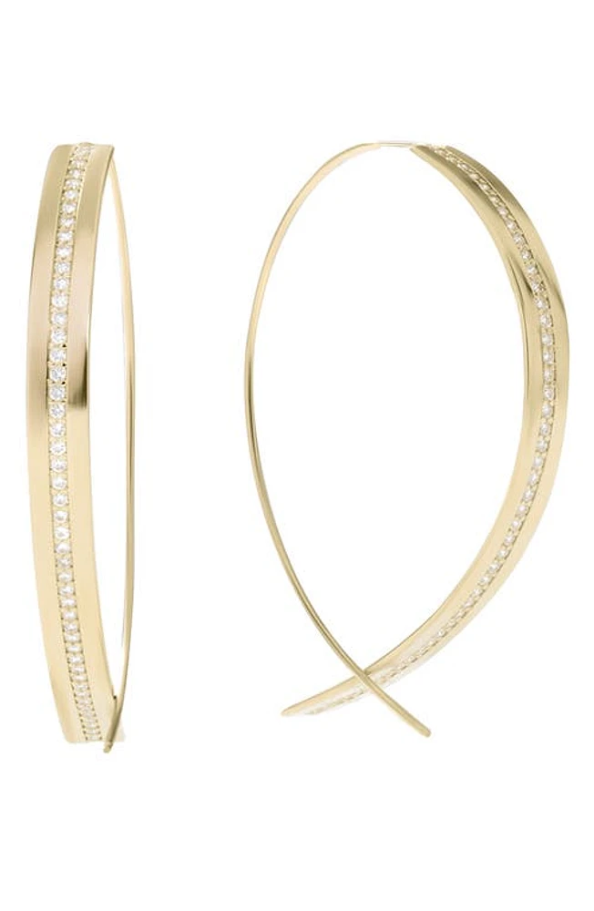 Lana Vanity Upside Down Hoops in Yellow Gold at Nordstrom