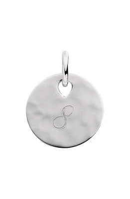 Monica Vinader Engravable Hammered Pendant Charm in Silver at Nordstrom