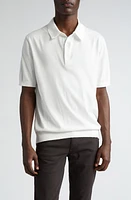 ZEGNA Premium Cotton Sweater Polo White at Nordstrom, Us