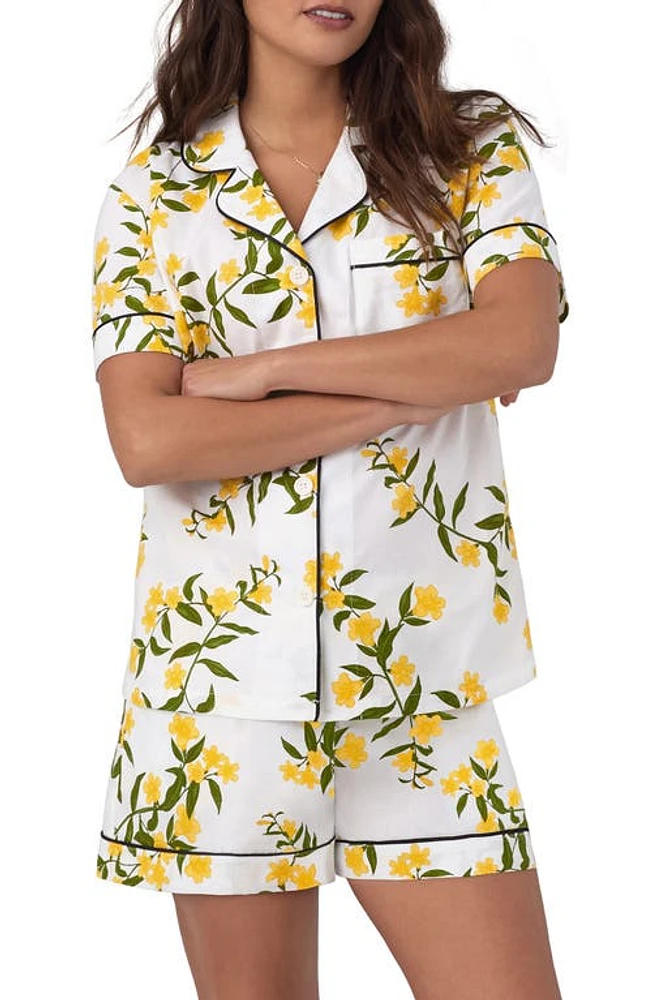 BedHead Pajamas Print Organic Cotton Sateen Short Carolina Jasmine at Nordstrom,