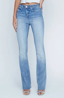 L'AGENCE Ruth High Waist Raw Hem Straight Leg Jeans at Nordstrom,