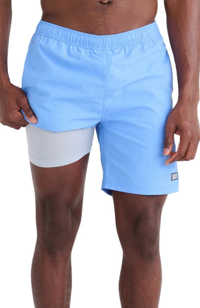 SAXX Go Coastal 2N1 7-Inch Swim Shorts Granada Sky at Nordstrom,