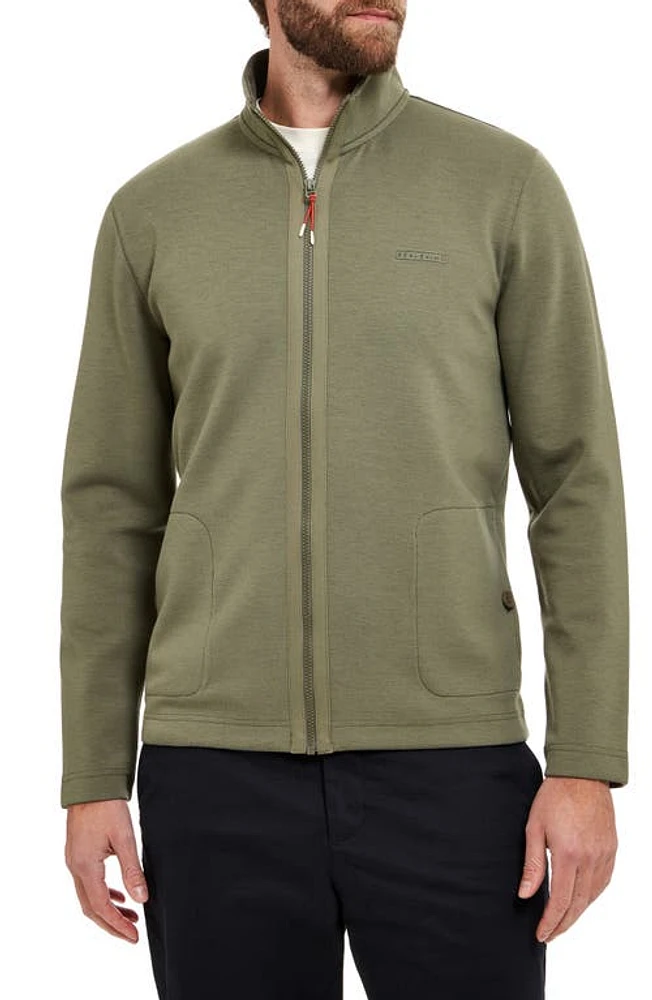 Sealskinz Tibenham Knit Zip-Up Jacket Green at Nordstrom,