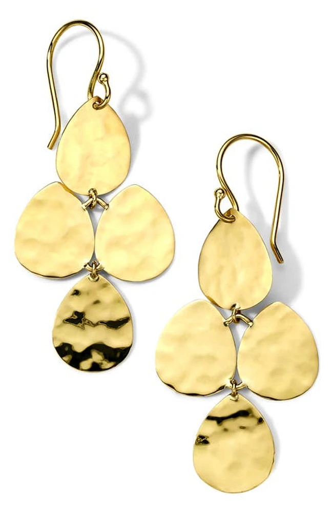 Ippolita Classico Crinkle Small Teardrop Cascade Earrings in Yellow Gold at Nordstrom