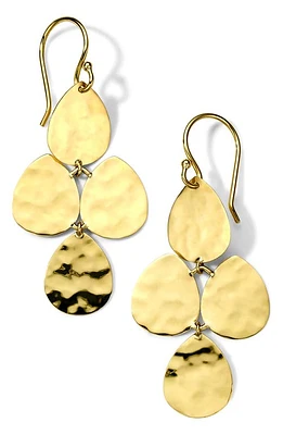 Ippolita Classico Crinkle Small Teardrop Cascade Earrings in Yellow Gold at Nordstrom