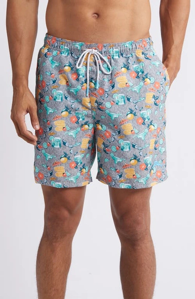 Tommy Bahama Naples Tales of a Cocktail Swim Trunks Concrete Grey at Nordstrom,