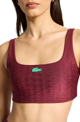 Lacoste x BANDIER Jacquard Sports Bra Yup Zin at Nordstrom,