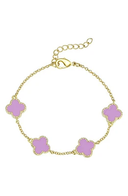 Lily Nily Kids' Clover Bracelet in Purple at Nordstrom