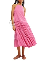 Free People Somewhere Sunny Halter Midi Dress at Nordstrom,