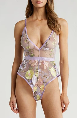 KILO BRAVA Embroidered Teddy Pastel Floral at Nordstrom,