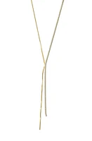 Argento Vivo Sterling Silver Cubic Zirconia Double Y Necklace in Gold at Nordstrom