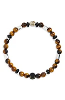 Caputo & Co. Men's Tiger's Eye Stretch Bracelet in Yellow Tiger Eye at Nordstrom