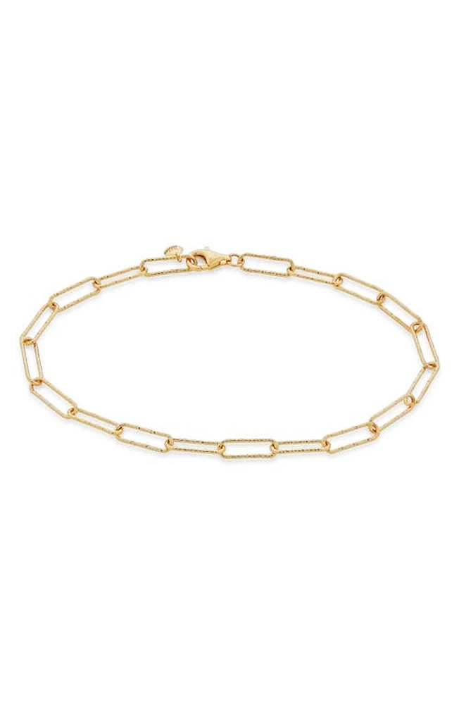 Monica Vinader Alta Textured Chain Link Bracelet in Yellow Gold at Nordstrom