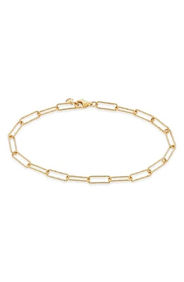 Monica Vinader Alta Textured Chain Link Bracelet in Yellow Gold at Nordstrom