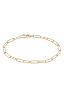 Monica Vinader Alta Textured Chain Link Bracelet in Yellow Gold at Nordstrom