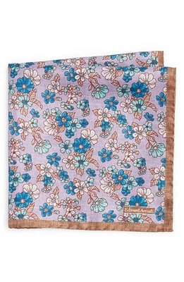 EDWARD ARMAH Exploded Paisley Silk Pocket Square in Lilac at Nordstrom