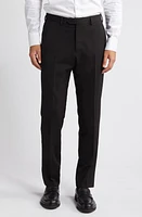 Emporio Armani G-Line Flat Front Wool Pants in Solid Black at Nordstrom, Size 58 Eu