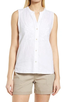 Tommy Bahama Costalina Sleeveless Linen Top at Nordstrom,