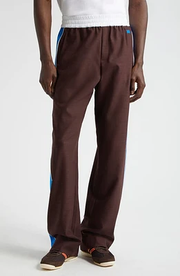 Wales Bonner Courage Virgin Wool Trousers Dark Brown And Blue at Nordstrom, Us