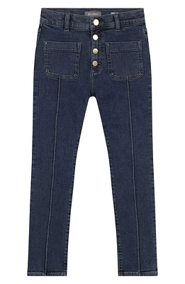 DL1961 Kids' Emie Exposed Button Straight Leg Jeans Seacliff (Performance) at Nordstrom,