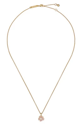 Ted Baker London Petiies Flower Pendant Necklace in Gold Tone/Light Pink/Pearl at Nordstrom