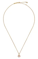 Ted Baker London Petiies Flower Pendant Necklace in Gold Tone/Light Pink/Pearl at Nordstrom