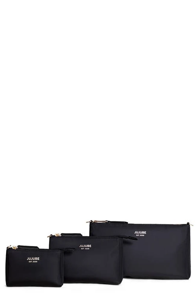 JuJuBe Set of 3 Pouches in Black at Nordstrom