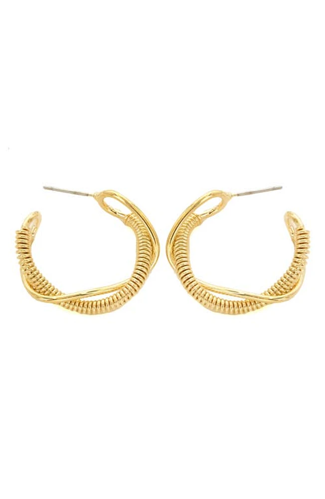 Panacea Coil Twist Hoop Earrings in Gold at Nordstrom